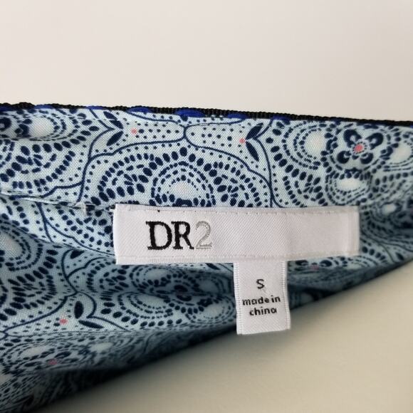 DR2 Daniel Rainn Boho Embroidered Shirt Top S Hi Lo Tassels Popover - Picture 5 of 8